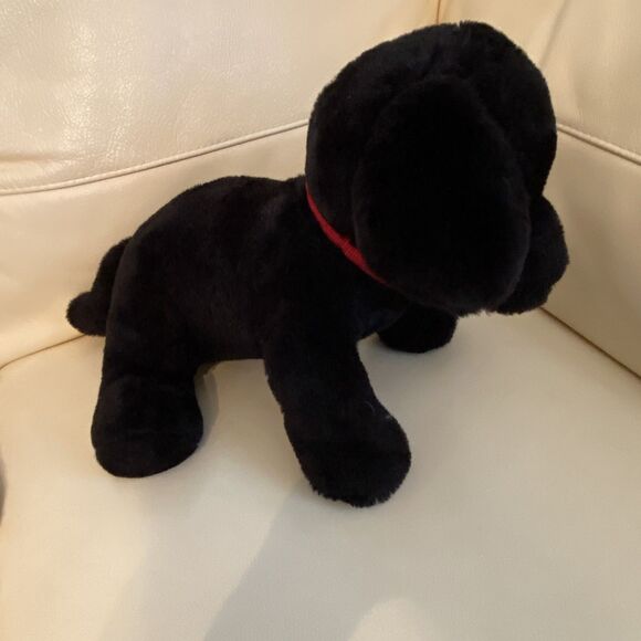 RARE Build A Bear Black Lab Puppy 25th Celebration Red Collar NEW Soft PLUSH - Picture 10 of 14